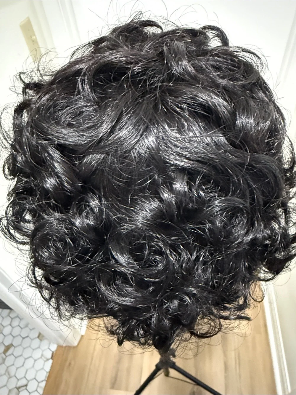 💯% HUMAN Hair Curly Pixie Black